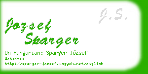 jozsef sparger business card